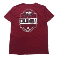 Columbia ロゴプリントTシャツ L ボルドー コットン バックプリント メキシコ製 | Vintage.City 빈티지숍, 빈티지 코디 정보
