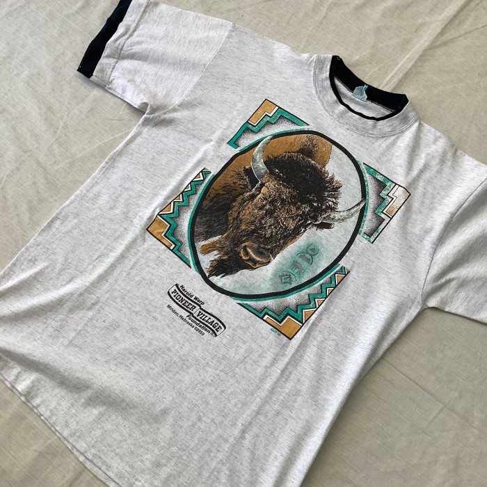 90年代 SOFFE'S Choise アニマルプリントTシャツ USA製 メンズL ヴィンテージ /eaa327423545cm袖丈