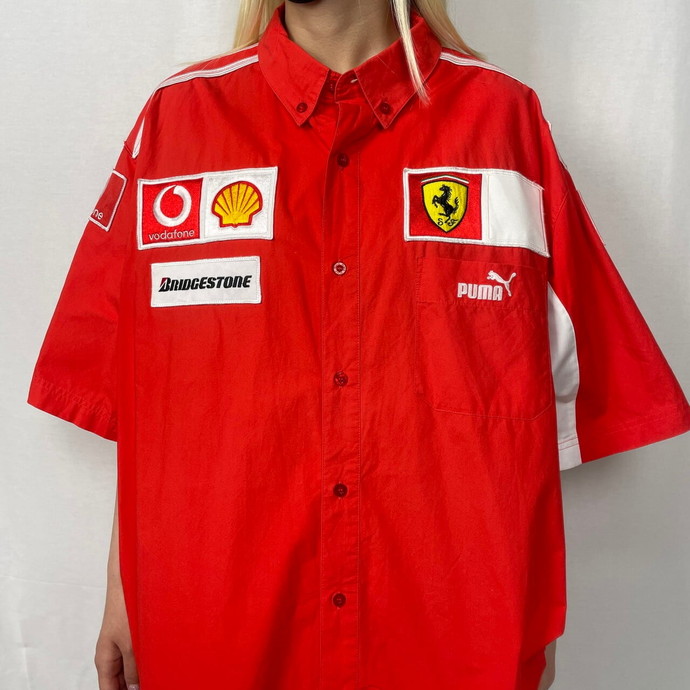 フェラーリ Ferrari レーシング ワッペン 企業ロゴ刺繍 半袖