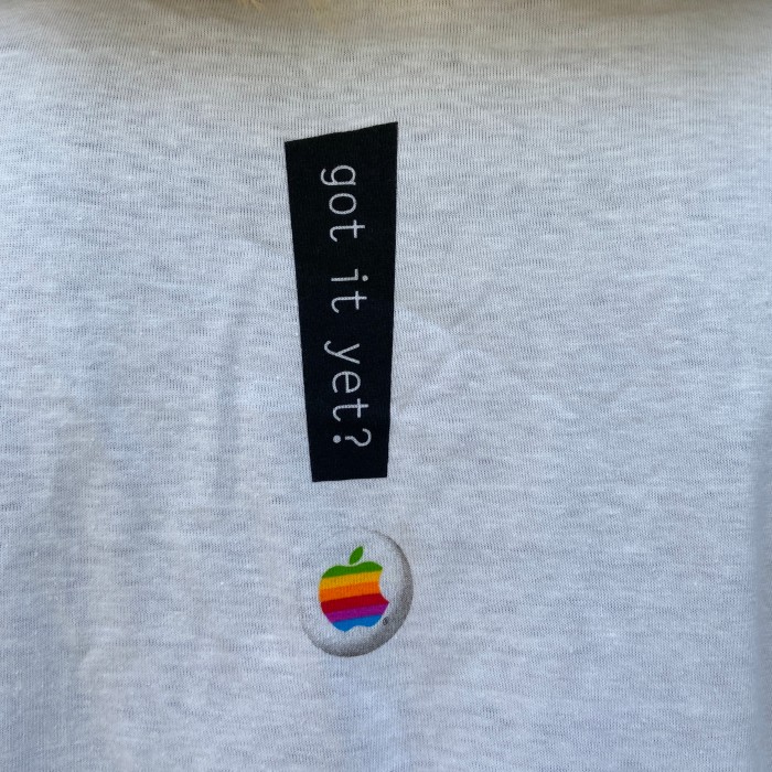 90s Apple アップル 企業ロゴプリントTシャツ 両面プリント 白 L