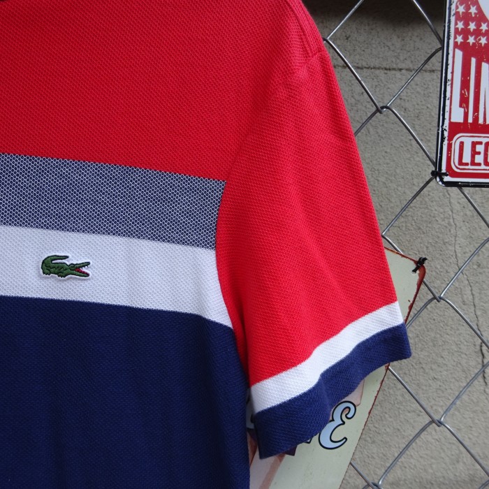 ラコステ Tシャツ サイズUSXS レッド ネイビー ポロ素材 半袖 ボーダー 8129 | Vintage.City 빈티지숍, 빈티지 코디 정보