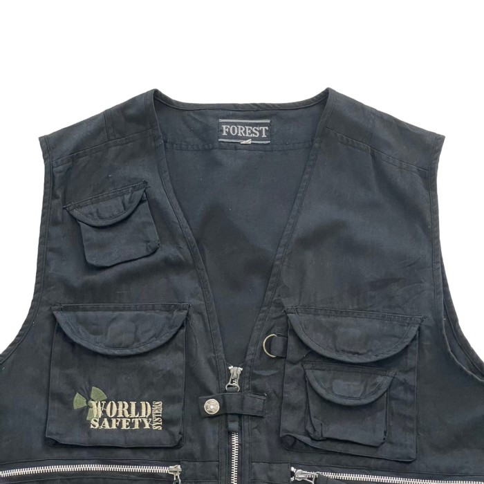 black fishing vest #C135 | Vintage.City 古着屋、古着コーデ情報を発信