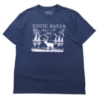 Eddie Bauer ロゴプリントTシャツ L ネイビー コットン BUIT TO LAST ビッグサイズ | Vintage.City 古着屋、古着コーデ情報を発信