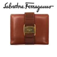 Salvatore Ferragamo パスケース ブラウン レザー 22 4071 イタリア製 ヴァラリボン | Vintage.City 古着屋、古着コーデ情報を発信