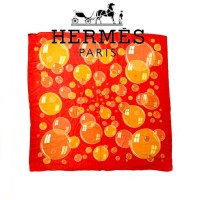 HERMES カレ90 シルクスカーフ 総柄 オレンジ フランス製 | Vintage.City 古着屋、古着コーデ情報を発信