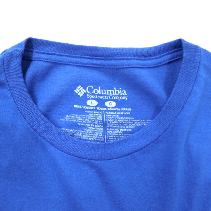 Columbia PFG ロゴプリントTシャツ L ブルー コットン バックプリント メキシコ製 | Vintage.City 古着屋、古着コーデ情報を発信