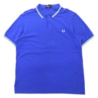 FRED PERRY ポロシャツ XL ブルー コットン SLIM FIT ワンポイントロゴ刺繍 M3600 | Vintage.City 빈티지숍, 빈티지 코디 정보