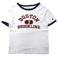 Champion リンガーTシャツ M ホワイト カレッジプリント コットン BOSTON BROOKLINE | Vintage.City 古着屋、古着コーデ情報を発信