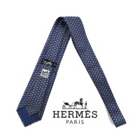 HERMES ネクタイ ブルー シルク 総柄 7031 TA フランス製 | Vintage.City 古着屋、古着コーデ情報を発信