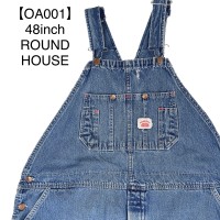 OA001 48inch Round House denim overall ラウンドハウス オーバーオール | Vintage.City 古着屋、古着コーデ情報を発信