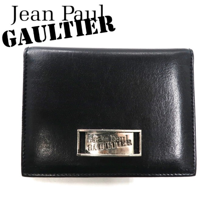 Jean Paul GAULTIER カードケース パスケース ブラック レザー メタル