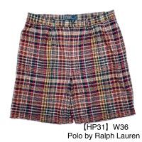 HP31 W36 Polo by Ralph Laren check halfpants ポロバイラルフローレン チェックパンツ ハーフパンツ | Vintage.City 빈티지숍, 빈티지 코디 정보