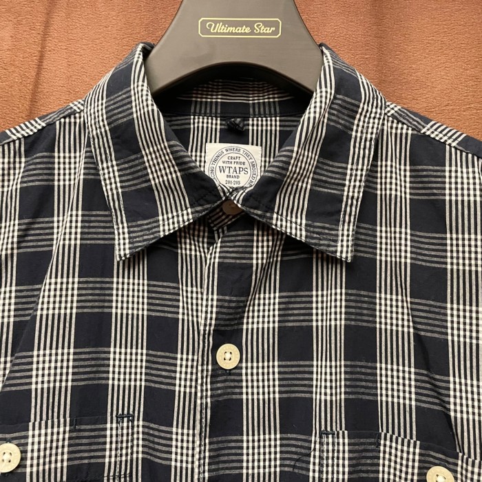 MADE IN JAPAN製 WTAPS 2016SSモデル 半袖チェックシャツ ネイビー Sサイズ | Vintage.City 古着屋、古着コーデ情報を発信