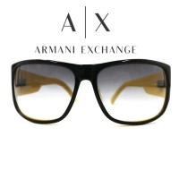 A|X ARMANI EXCHANGE サングラス スクエア ブラック イエロー サイドロゴ AX199/F/S 71CJJ 61⬜︎14 130 | Vintage.City 빈티지숍, 빈티지 코디 정보