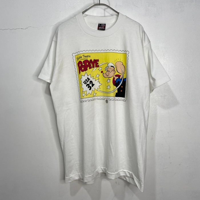 美品 90s USA製 POPEYE キャラクターTシャツ 白 L アメコミ | Vintage.City