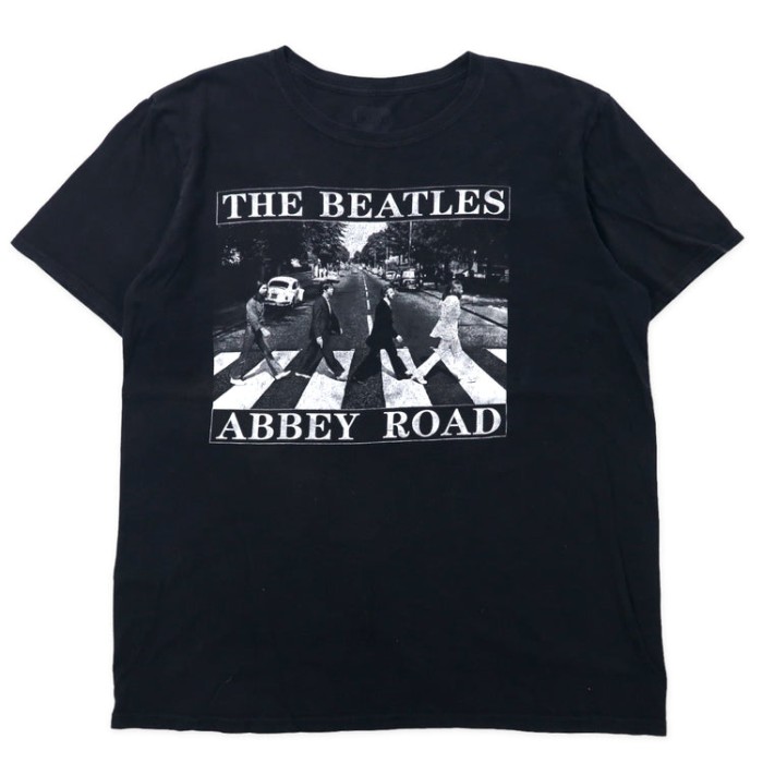 THE BEATLES ビートルズ バンドTシャツ L ブラック コットン ABBEY ...