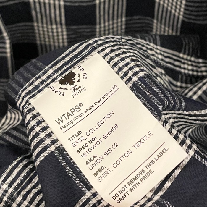MADE IN JAPAN製 WTAPS 2016SSモデル 半袖チェックシャツ ネイビー Sサイズ | Vintage.City 古着屋、古着コーデ情報を発信