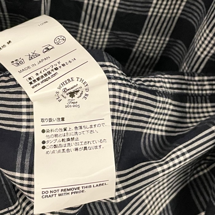MADE IN JAPAN製 WTAPS 2016SSモデル 半袖チェックシャツ ネイビー Sサイズ | Vintage.City 빈티지숍, 빈티지 코디 정보