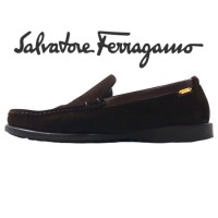 Salvatore Ferragamo スエードレザー ローファー 26cm ブラウン イタリア製 | Vintage.City 古着屋、古着コーデ情報を発信