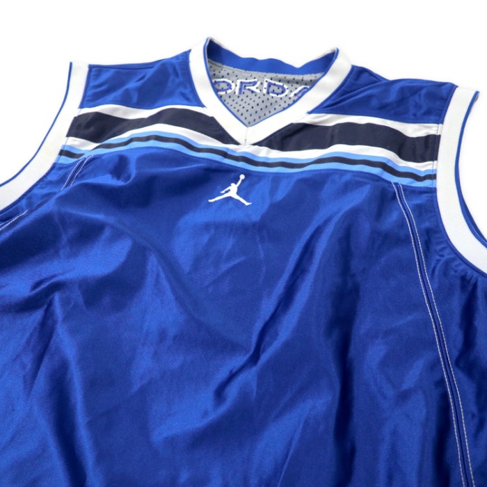 JORDAN BRAND ( NIKE ) リバーシブル ゲームシャツ バスケ タンクトップ XL ブルー グレー ポリエステル ナンバリング 23 エアジョーダン | Vintage.City 古着屋、古着コーデ情報を発信