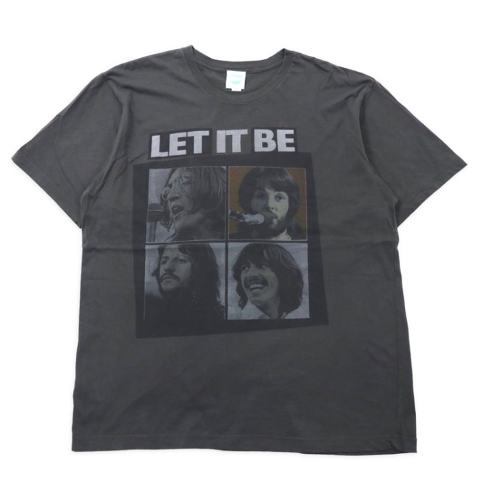 THE BEATLES ビートルズ バンドTシャツ XL グレー コットン LET IT BE ...