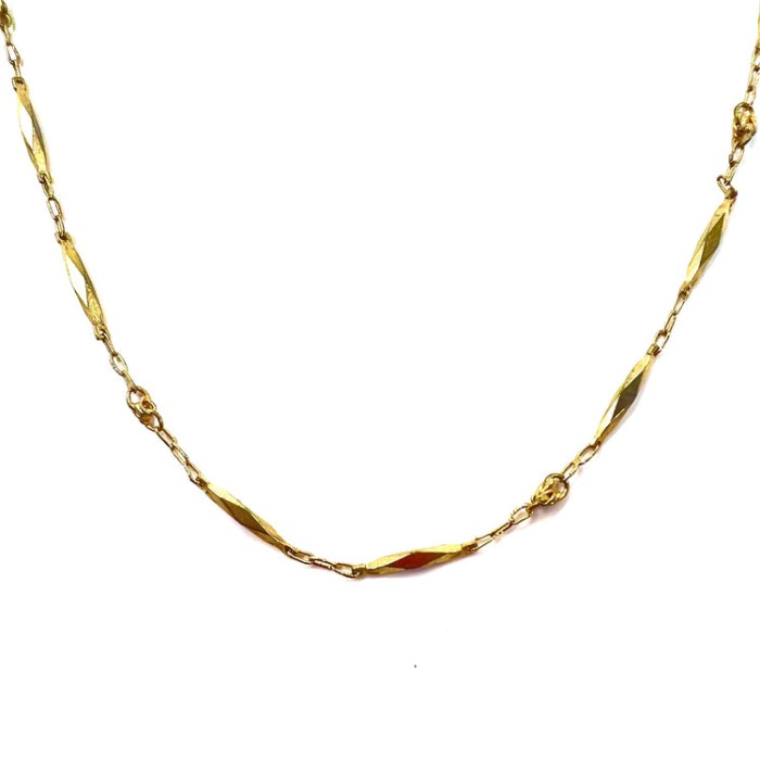 Vintage Gold Necklaces ネックレス 切子チェーン ゴールド K18GF ...