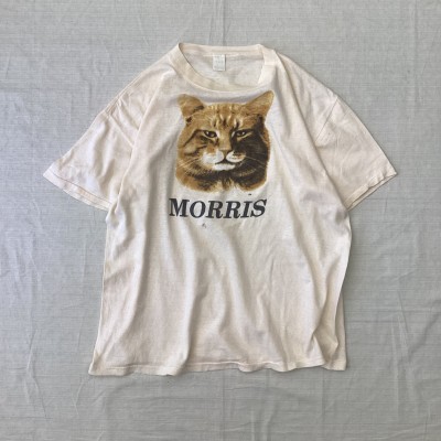 80's MORRIS/モーリス アニマルプリントTシャツ アニマルT 猫T
