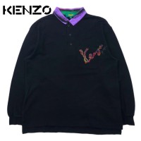 KENZO GOLF 長袖ポロシャツ 3 ブラック コットン 刺繍 日本製 | Vintage.City 빈티지숍, 빈티지 코디 정보