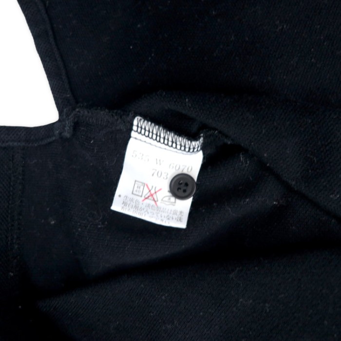 KENZO GOLF 長袖ポロシャツ 3 ブラック コットン 刺繍 日本製 | Vintage.City 古着屋、古着コーデ情報を発信