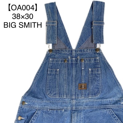 【OA004】38×30 BIG SMITH Denim overall ビックスミス ...