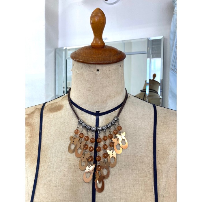 #950 necklace / 蝶々 ラメ ネックレス アクセサリー | Vintage.City 빈티지숍, 빈티지 코디 정보