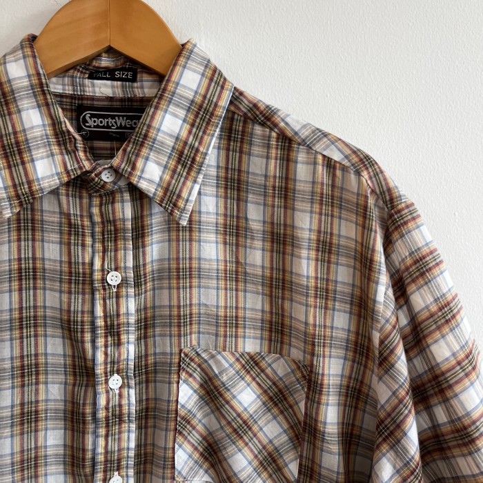 80s sears sports wear check design shirt | Vintage.City 古着屋、古着コーデ情報を発信