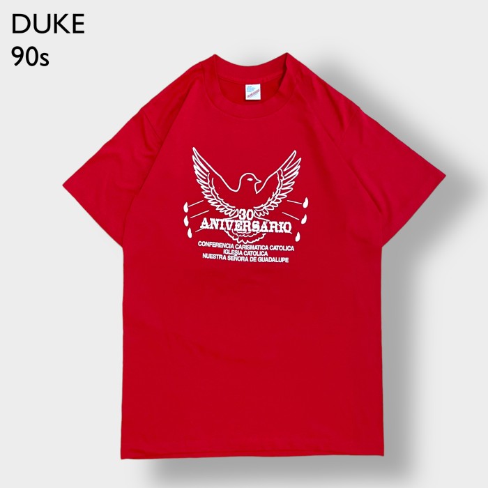 DUKE】90s USA製 Tシャツ シングルステッチ ビンテージ 英字 ロゴ