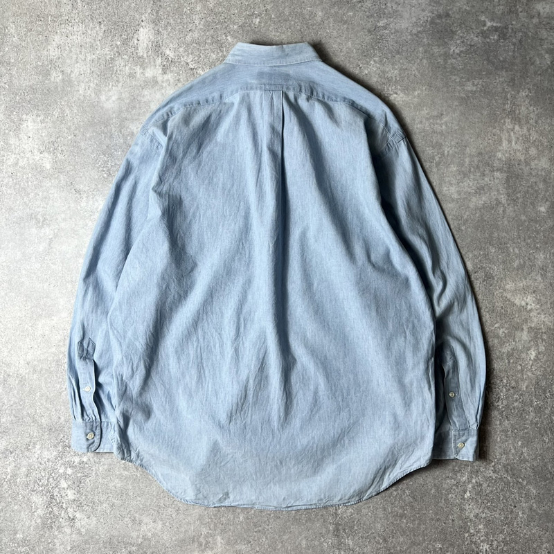 90s ラルフローレン BDシャツ bigshirt シャンブレー
