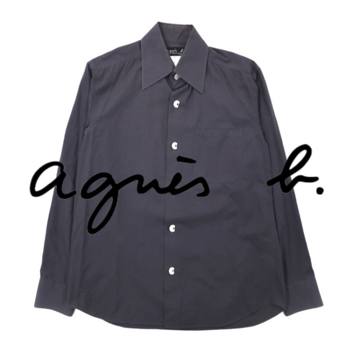 agnes b. homme シャツ 36 グレー 日本製 飾りボタン | Vintage.City 古着屋、古着コーデ情報を発信