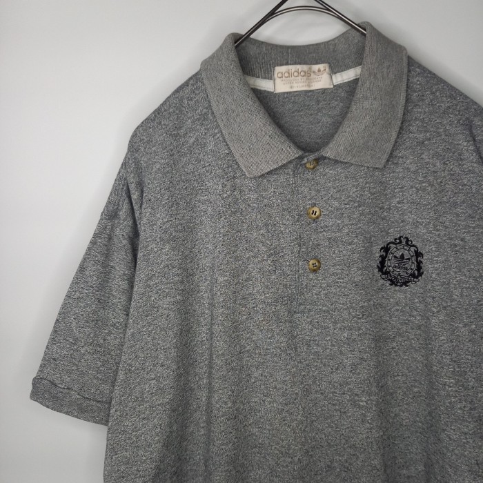 80s　デサント製　アディダス　ポロシャツ　半袖　カットソー　Tシャツ　刺繍ロゴ | Vintage.City 古着屋、古着コーデ情報を発信