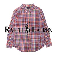 Ralph Lauren ボタンダウンシャツ L レッド スモールポニー 刺繍 チェック | Vintage.City 빈티지숍, 빈티지 코디 정보
