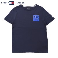 TOMMY HILFIGER クルーネックTシャツ L ネイビー コットン ロゴプリント | Vintage.City 古着屋、古着コーデ情報を発信