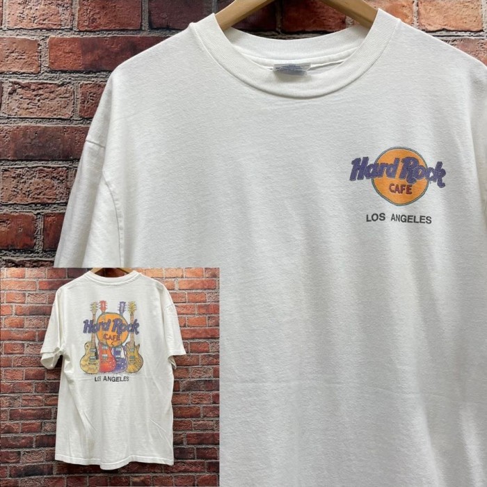 80s90s　ヴィンテージ　ハードロックカフェロサンゼルス　ヘインズTシャツ