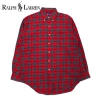 Ralph Lauren ビッグサイズ ボタンダウンシャツ M レッド チェック ロゴ刺繍 | Vintage.City 古着屋、古着コーデ情報を発信