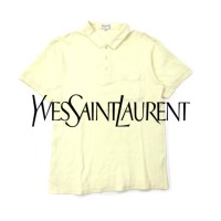 YVES SAINT LAURENT PARIS ポロシャツ L イエロー ワンポイントロゴ刺繍 | Vintage.City 古着屋、古着コーデ情報を発信