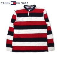 TOMMY HILFIGER ラガーシャツ ヘンリーネックカットソー M トリコカラー | Vintage.City 古着屋、古着コーデ情報を発信