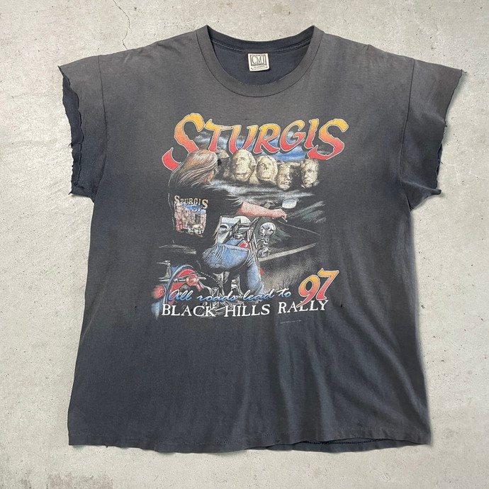 90年代 襤褸 STURGIS BLACK HILLS RALLY サンフェード 両面プリント ...