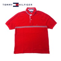TOMMY HILFIGER ポロシャツ M レッド ワンポイントロゴ刺繍 | Vintage.City 古着屋、古着コーデ情報を発信