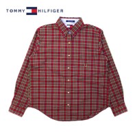 TOMMY HILFIGER シャツ 12 レッド コットン チェック | Vintage.City 빈티지숍, 빈티지 코디 정보