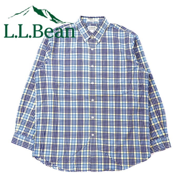 L.L.Bean ボタンダウンシャツ L ブルー チェック コットン | Vintage.City Vintage Shops, Vintage Fashion Trends