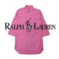 RALPH LAUREN SPORT シャツワンピース 8 ピンク ストライプ | Vintage.City 古着屋、古着コーデ情報を発信