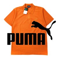 PUMA ポロシャツ M オレンジ コットン ロゴ刺繍 90年代 未使用品 | Vintage.City 古着屋、古着コーデ情報を発信