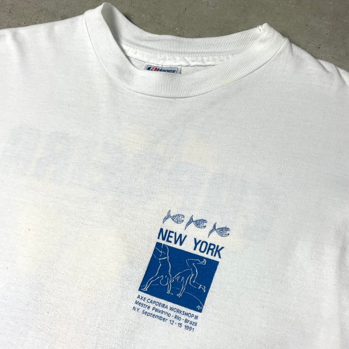 USA製 90年代 CAPOEIRA カポエイラ NEW YORK バックプリント Tシャツ ...