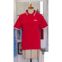 #965 polo shirt / ポロシャツ LONSDALE 赤 刺繍 | Vintage.City 빈티지숍, 빈티지 코디 정보